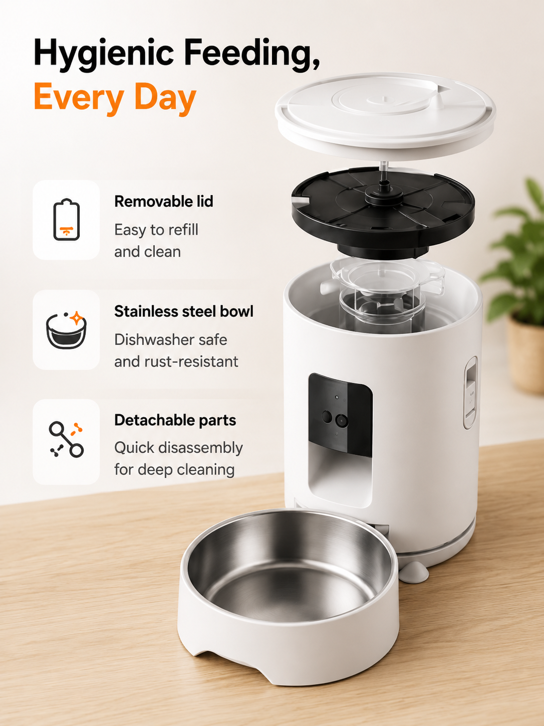 Smart Automatic 2L Pet Feeder — WiFi App Control, Scheduled Meals & Portion Control