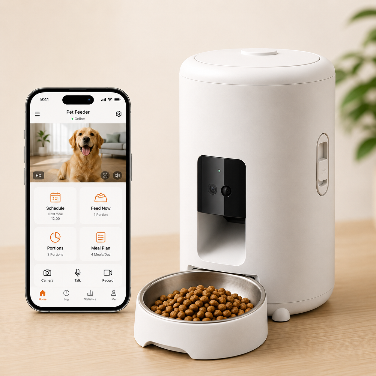 Smart Automatic 2L Pet Feeder — WiFi App Control, Scheduled Meals & Portion Control